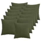 Kussensloop 50x50 cm groen corduroy 12 stuks