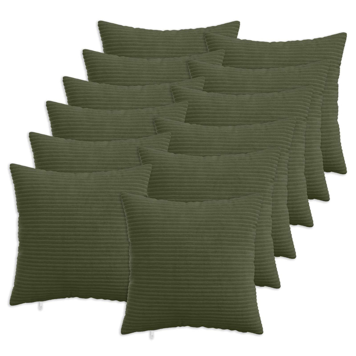 Kussensloop 12 pcs HEERLEN Groen 50 x 50 cm corduroy