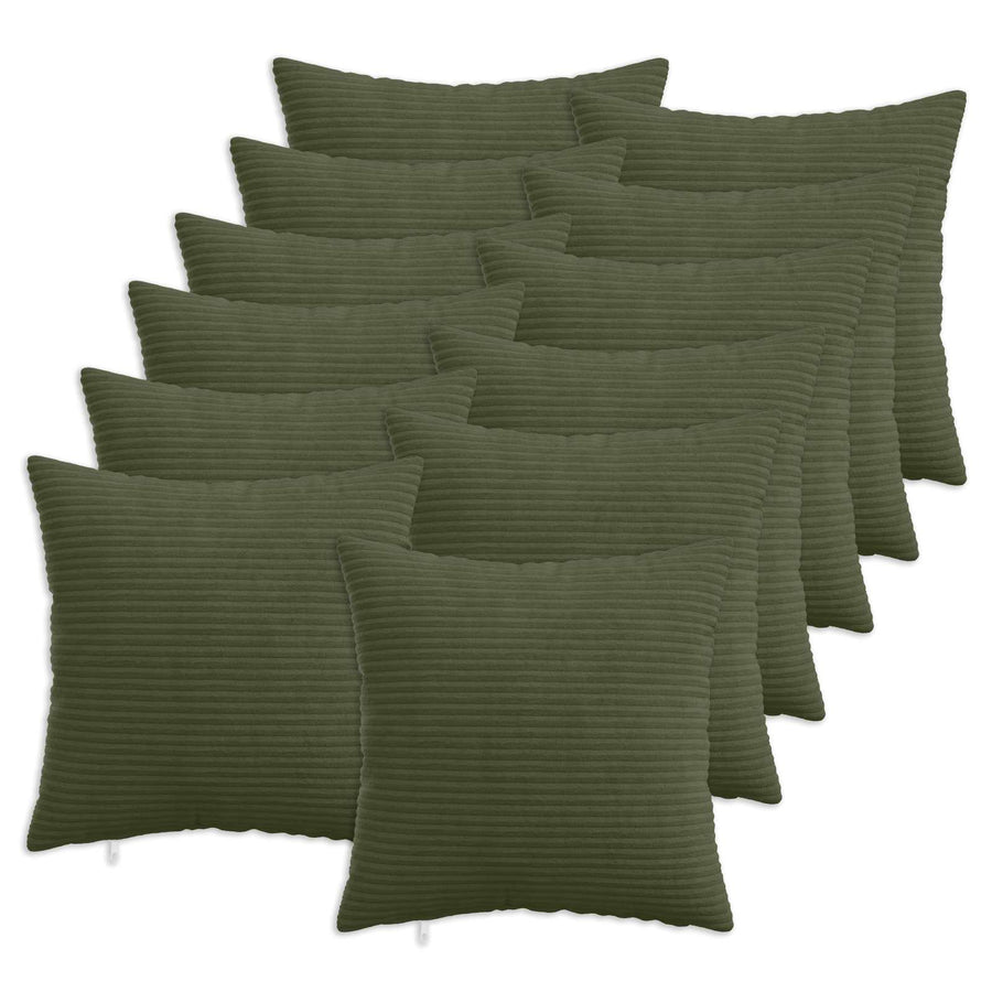 Kussensloop 12 pcs HEERLEN Groen 50 x 50 cm corduroy