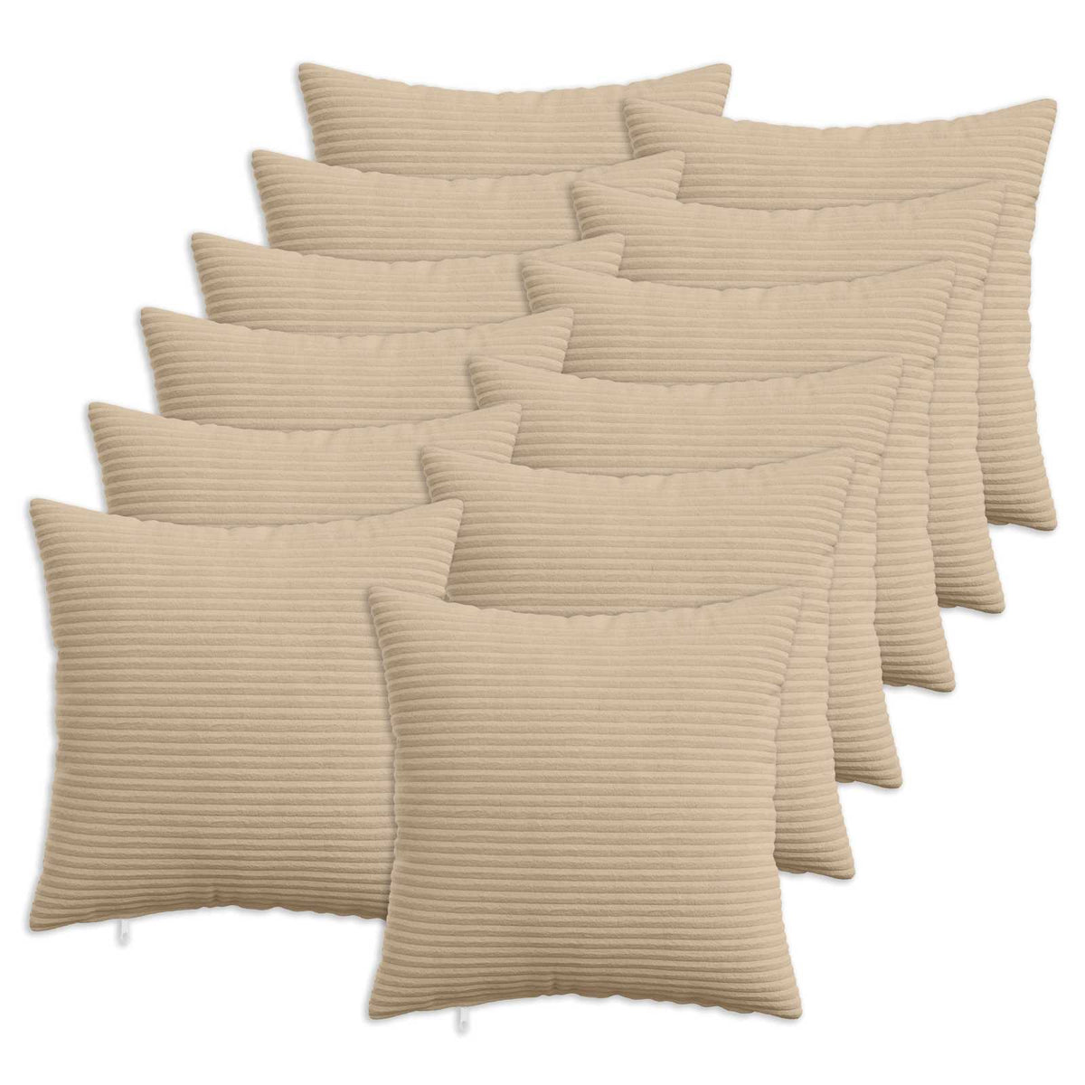 Kussensloop 12 pcs HEERLEN Taupe 50 x 50 cm corduroy