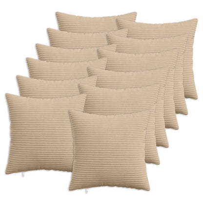 Kussensloop 12 pcs HEERLEN Taupe 50 x 50 cm corduroy