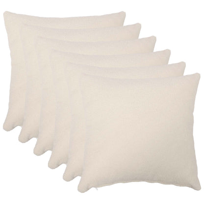 Kussensloop 6 pcs HEERLEN Crèmekleurig 50 x 50 cm Bouclé