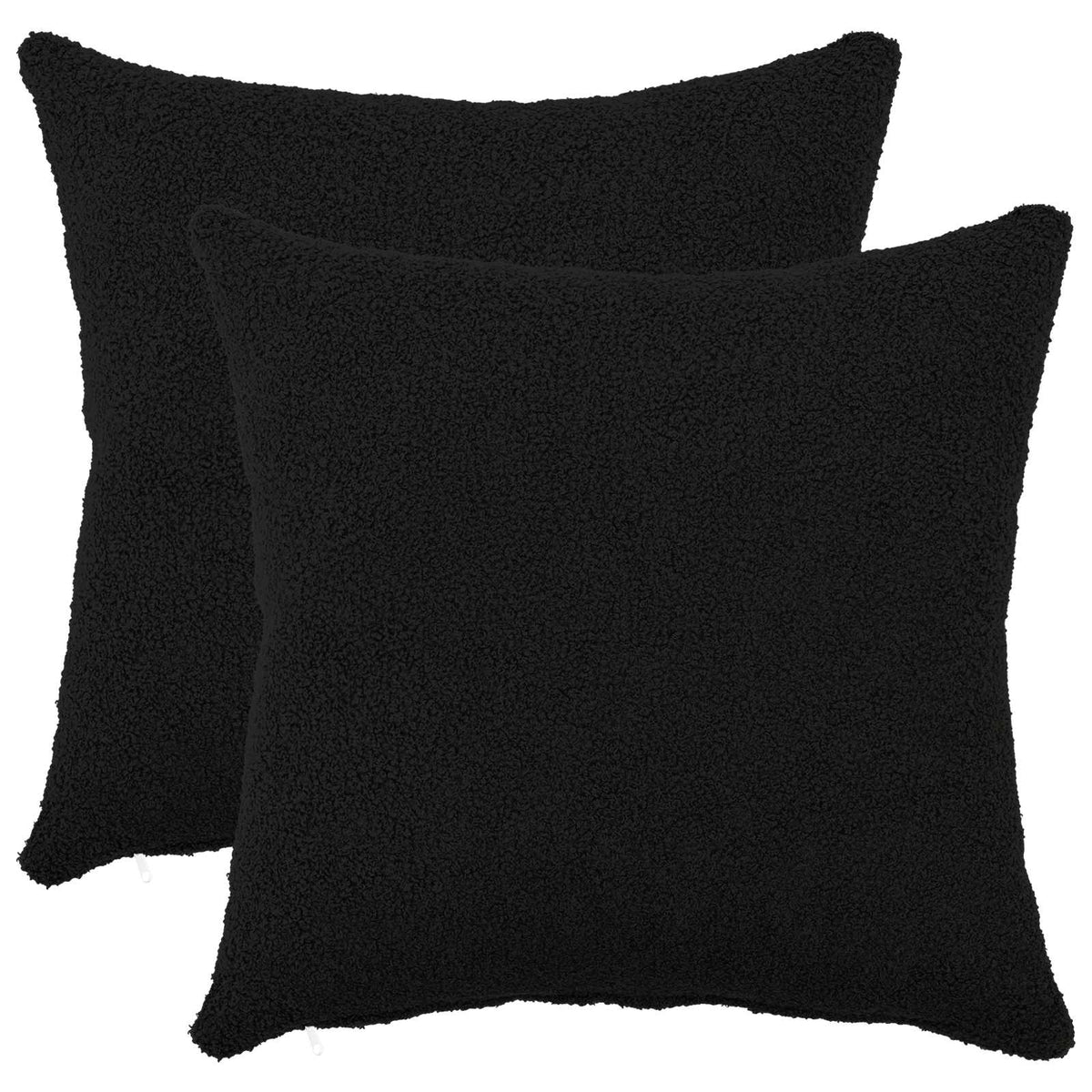 Kussensloop 2 pcs HEERLEN Zwart 50 x 50 cm Bouclé