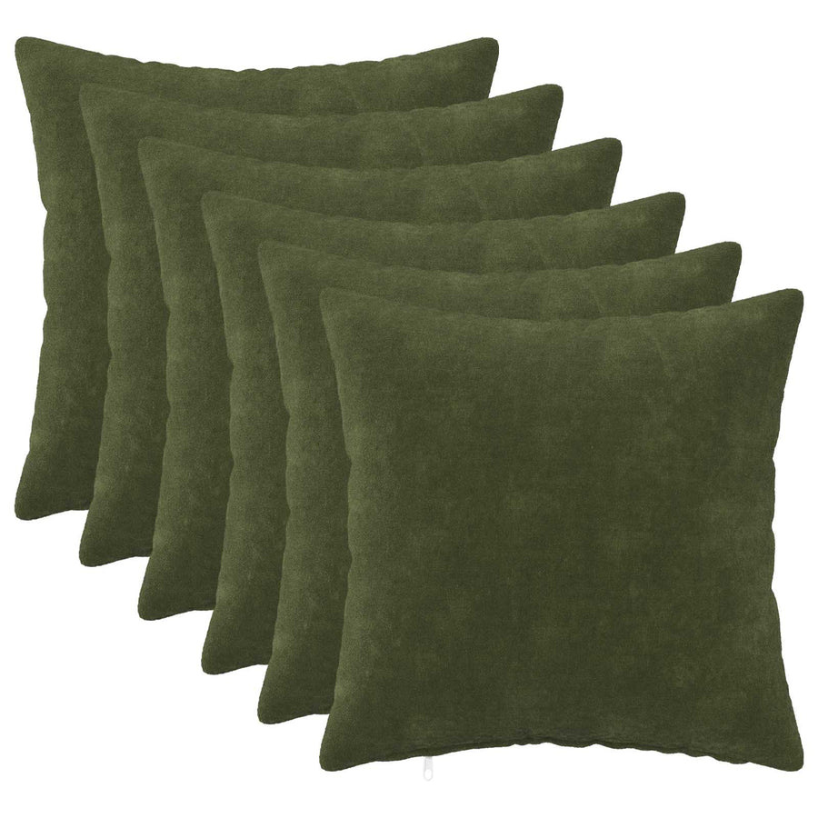 Kussensloop 6 st HEERLEN Groen 50 x 50 cm Microfiber Fleece
