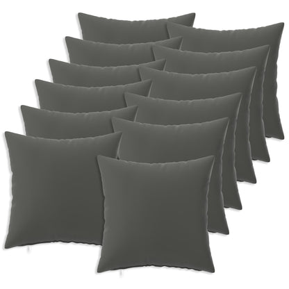 Kussensloop 12 pcs HEERLEN Antraciet 50 x 50 cm Polyester