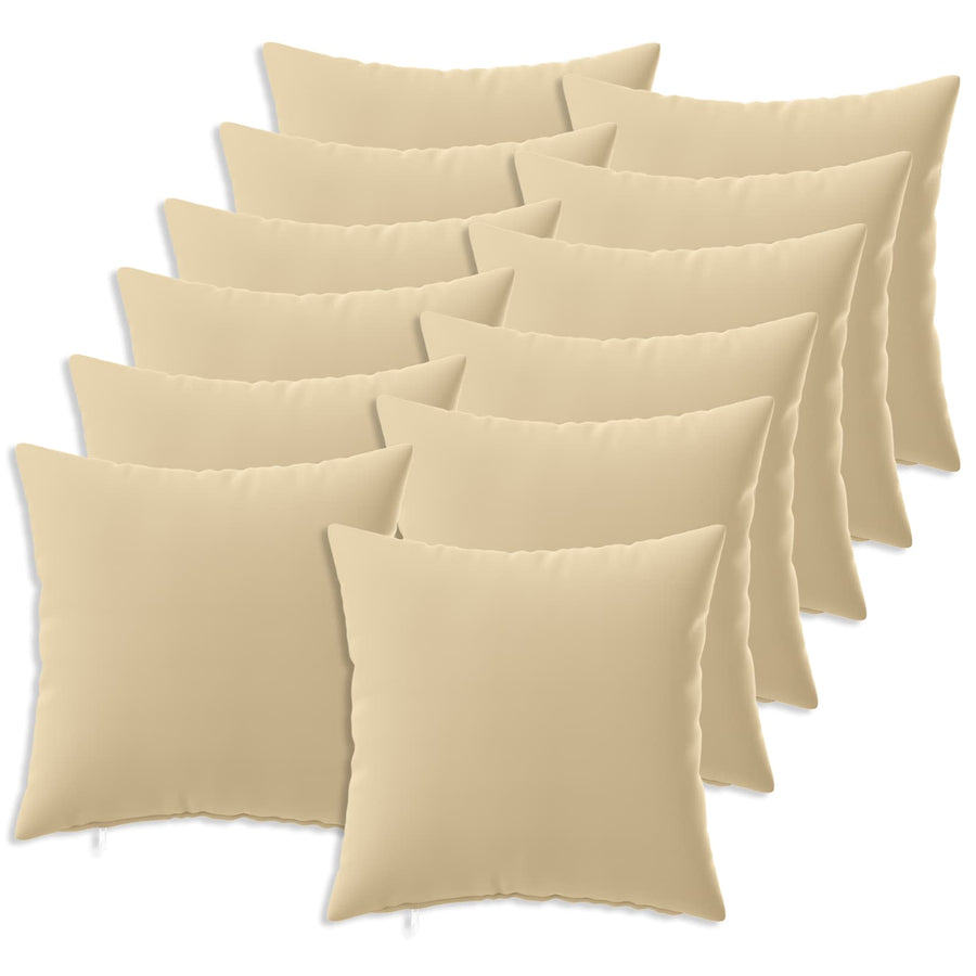Kussensloop 12 pcs HEERLEN Beige 50 x 50 cm Polyester