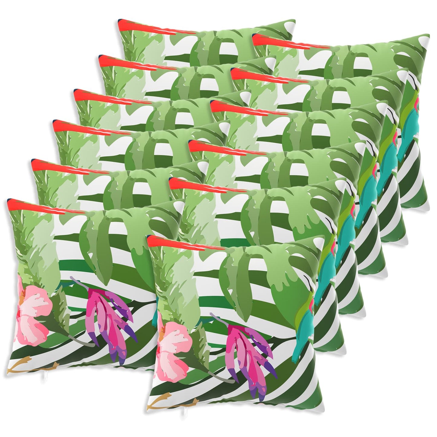 Kussensloop 12 pcs HEERLEN Zwart 50 x 50 cm Polyester