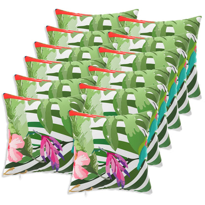 Kussensloop 12 pcs HEERLEN Zwart 50 x 50 cm Polyester
