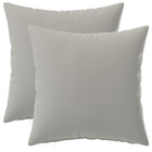 Kussensloop 2 stuks grijs 50x50 cm polyester