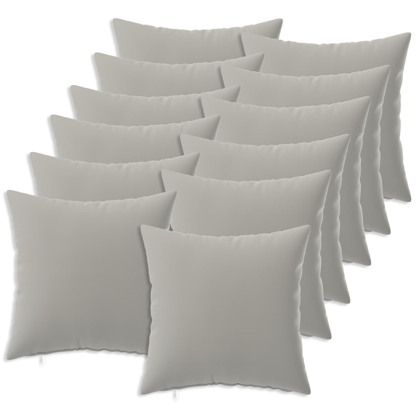 Kussensloop 12 pcs HEERLEN Grijs 50 x 50 cm Polyester