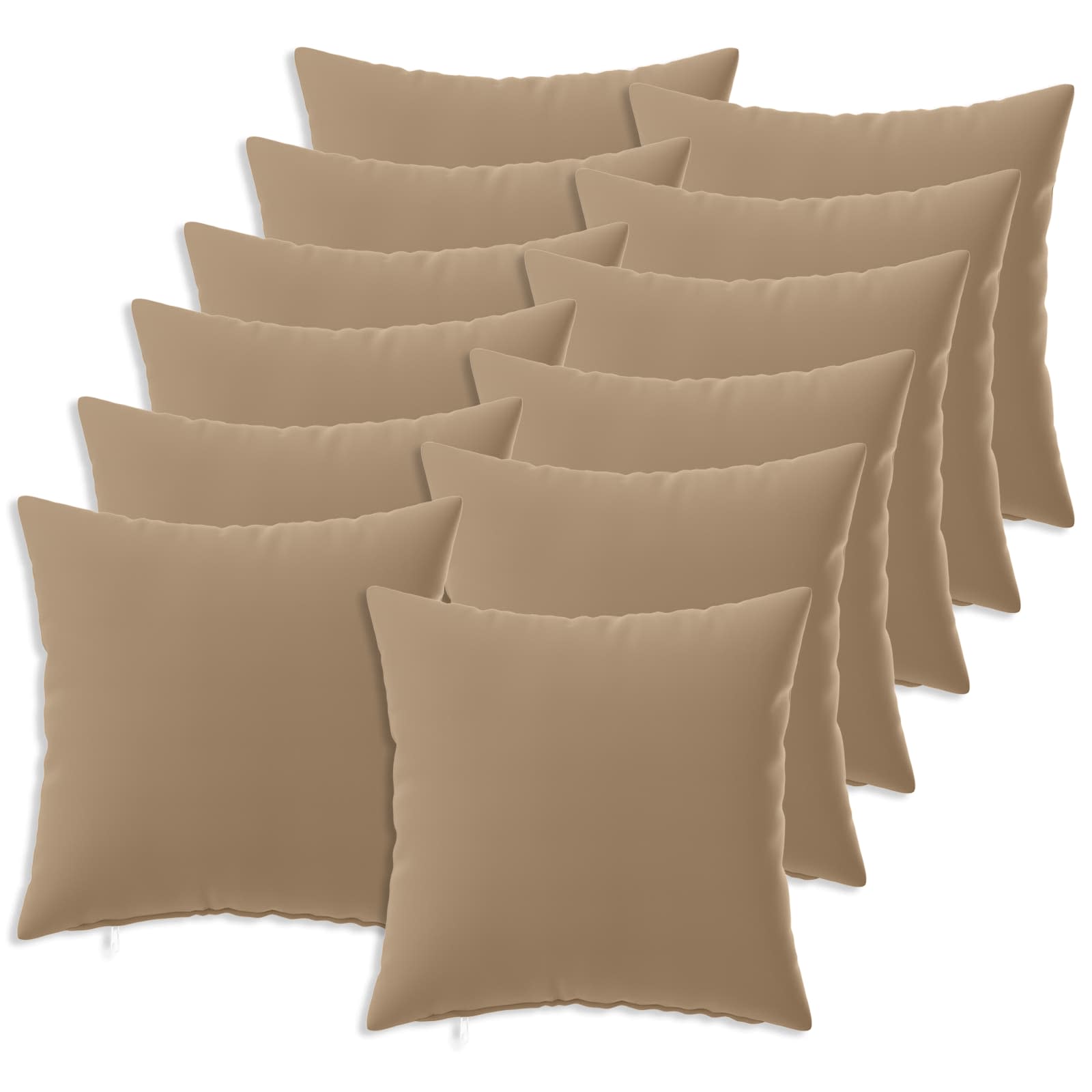 Kussensloop 12 st HEERLEN Taupe 50 x 50 cm Polyester
