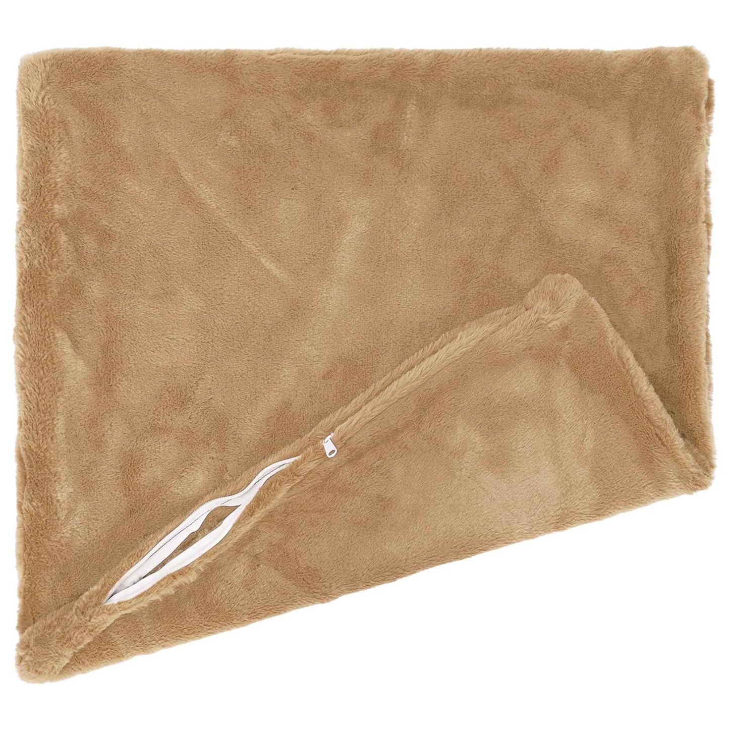 Kussensloop 12 st HEERLEN Taupe 50 x 50 cm Nep Konijnenbont