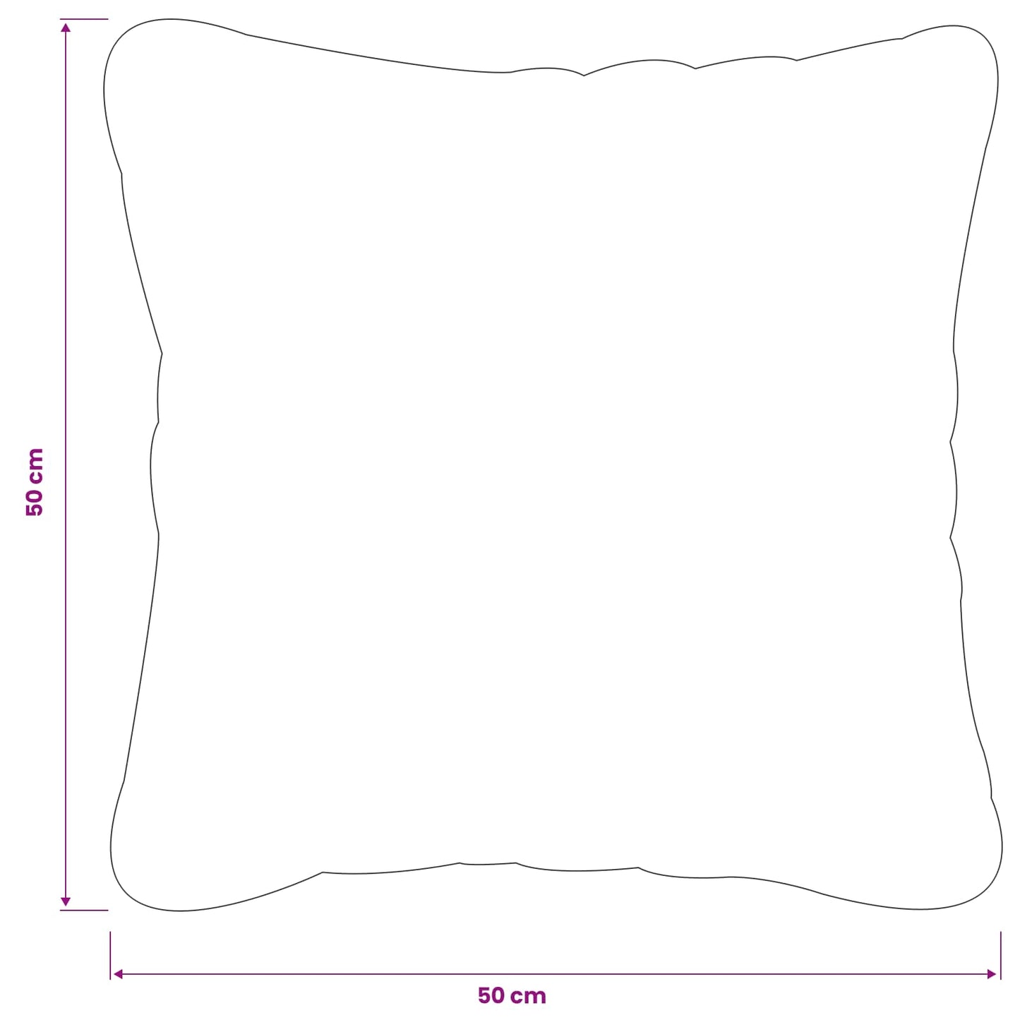 Kussensloop 12 st HEERLEN Marineblauw 50 x 50 cm