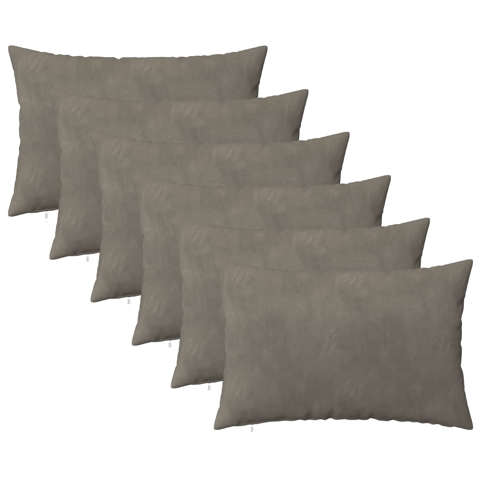 Kussensloop 6 pcs HEERLEN Lichtgrijs 50 x 70 cm Fluweel