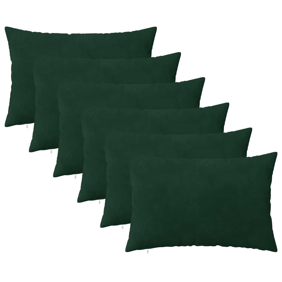 Kussensloop 6 pcs HEERLEN Donkergroen 50 x 70 cm Fluweel