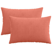 Kussensloop 50x70 cm rood-oranje corduroy (2 stuks)
