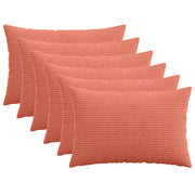 Kussensloop 6 stuks 50 x 70 cm rood-oranje corduroy