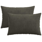 Kussensloop 50x70 cm corduroy antraciet (2 stuks)