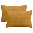 Kussensloop 50x70 cm corduroy geel 2 stuks