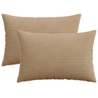 Kussensloop 2 stuks 50x70 cm bruin corduroy