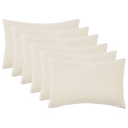Kussensloop set 6 stuks 50x70 cm bouclé crèmekleurig