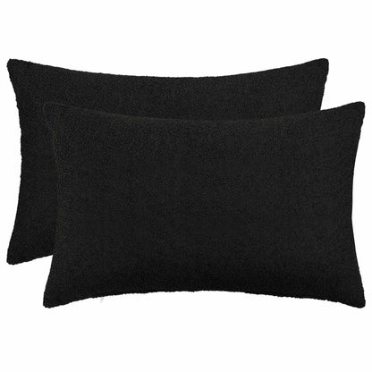 Kussensloop 2 pcs HEERLEN Zwart 50 x 70 cm Bouclé