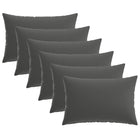 Kussensloop 50x70 cm antraciet polyester 6 stuks