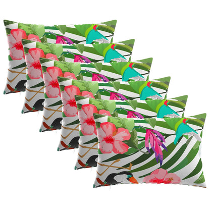 Kussensloop 6 pcs HEERLEN Zwart 50 x 70 cm Polyester