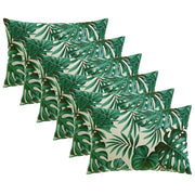 Kussensloop 50x70 cm polyester bladpatroon groen 6 stuks