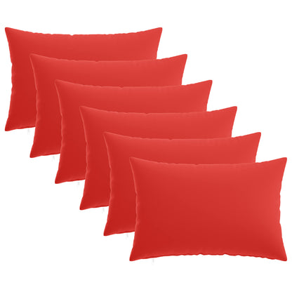 Kussensloop 6 pcs HEERLEN Rood 50 x 70 cm Polyester
