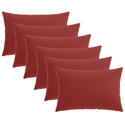 Kussensloop 6 pcs HEERLEN Wijnrood 50 x 70 cm Polyester