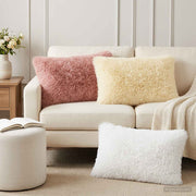 Kussensloop 50 x 75 cm PV fleece roze 2 stuks
