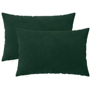 Kussensloop 50x75 cm donkergroen fluweel 2 stuks