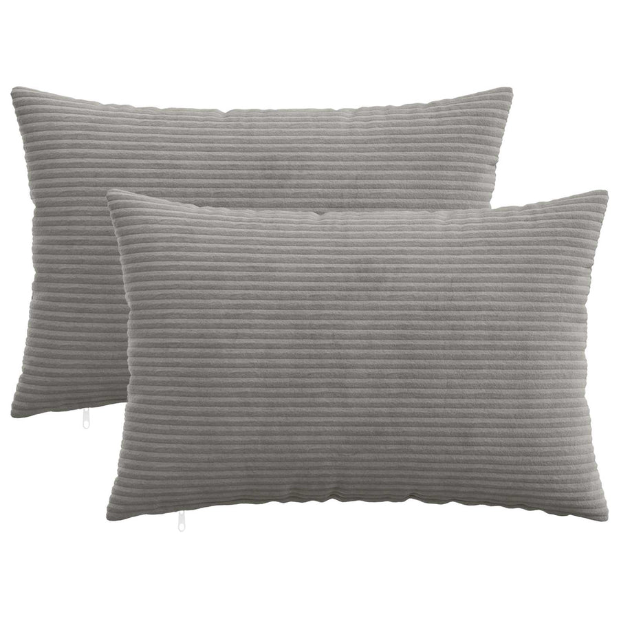 Kussensloop 2 pcs HEERLEN Lichtgrijs 50 x 75 cm corduroy