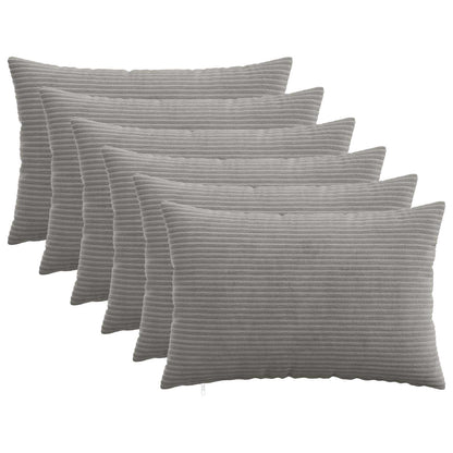 Kussensloop 6 pcs HEERLEN Lichtgrijs 50 x 75 cm corduroy