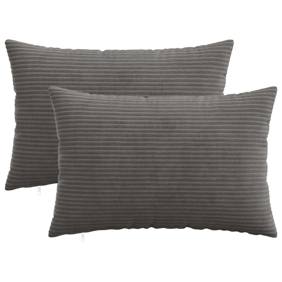 Kussensloop 2 pcs HEERLEN Donkergrijs 50 x 75 cm corduroy