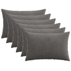 Kussensloop 6 pcs HEERLEN Donkergrijs 50 x 75 cm corduroy