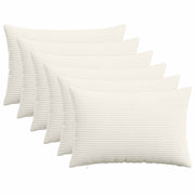 Kussensloop 6 stuks crèmekleurig 50x75 cm corduroy
