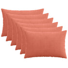 Kussensloop 6 stuks rood-oranje 50x75 cm corduroy