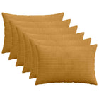 Kussensloop 6 stuks geel 50 x 75 cm corduroy