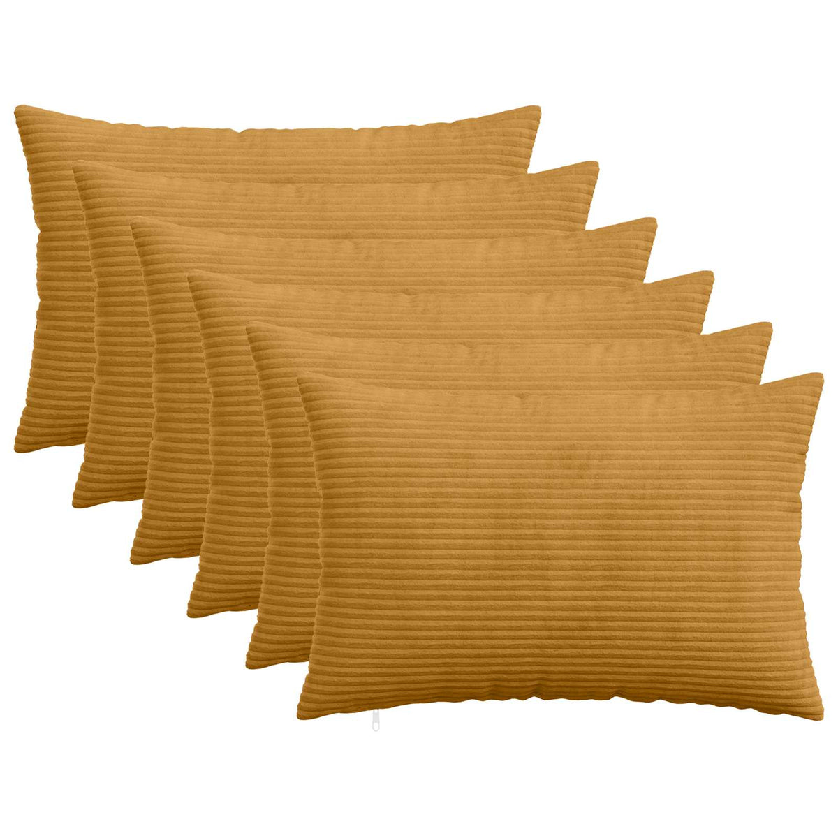Kussensloop 6 pcs HEERLEN Geel 50 x 75 cm corduroy