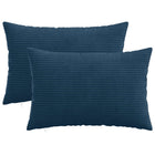 Kussensloop 2 stuks marineblauw 50x75 cm corduroy