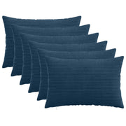 Kussensloop 50x75 cm marineblauw corduroy 6 stuks