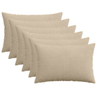 Kussensloop 6 pcs HEERLEN Taupe 50 x 75 cm corduroy