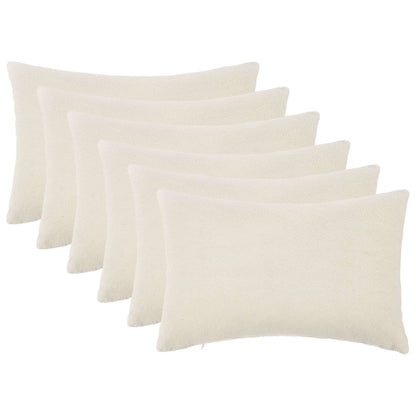 Kussensloop 6 pcs HEERLEN Crèmekleurig 50 x 75 cm Bouclé
