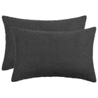 Kussensloop 50 x 75 cm donkergrijs bouclé set van 2