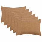 Kussensloop set van 6 beige 50x75 cm bouclé