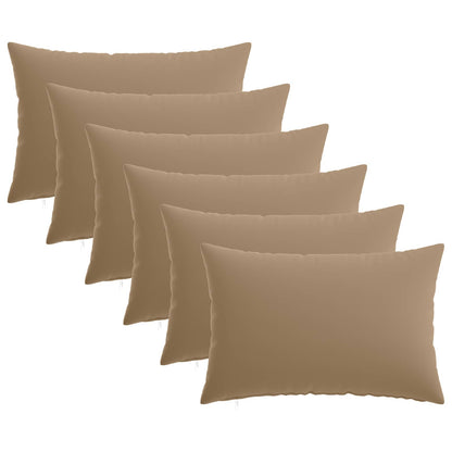 Kussensloop 6 st HEERLEN Taupe 50 x 75 cm Polyester