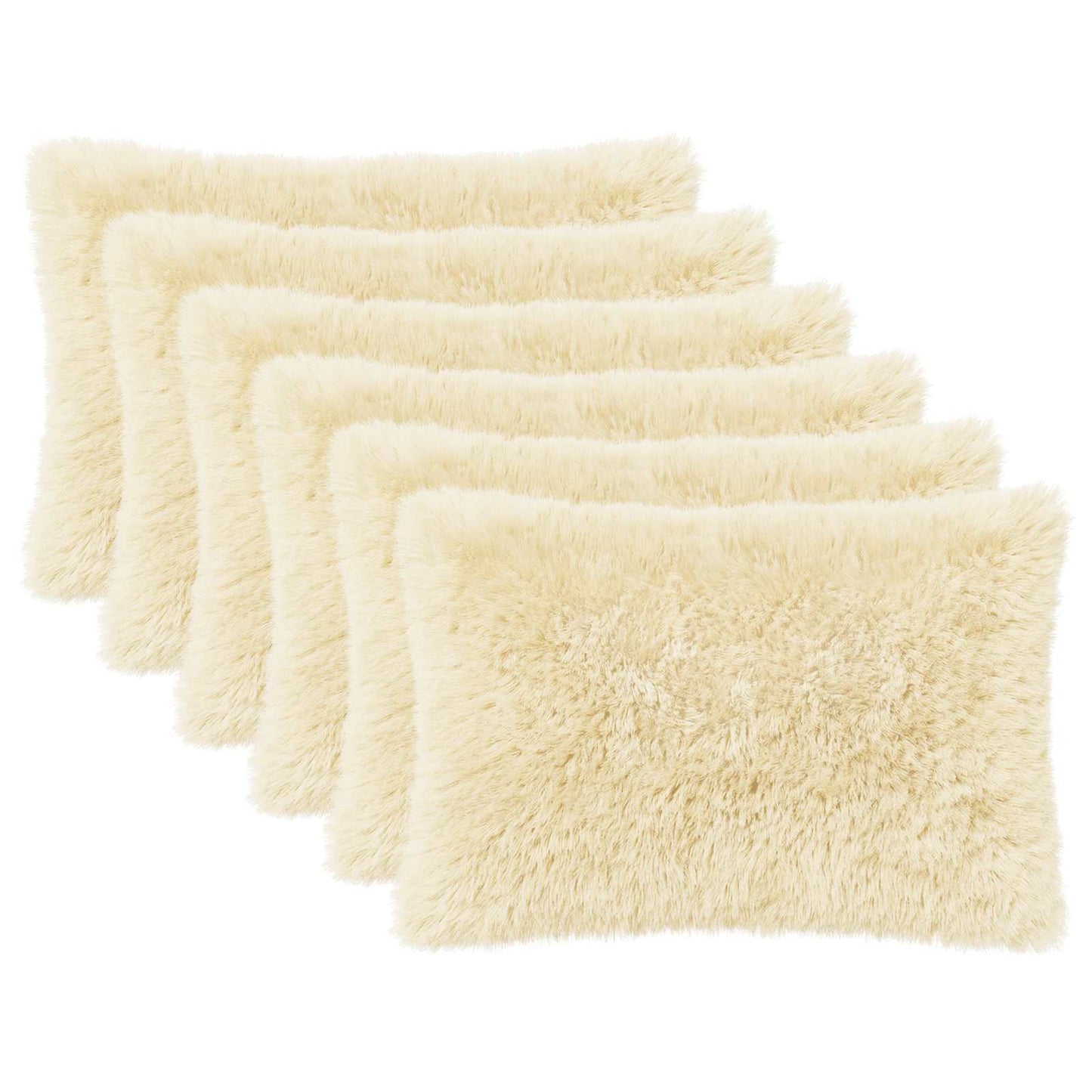 Kussensloop 6 pcs HEERLEN Crèmekleurig 50 x 75 cm PV Fleece