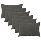 Kussensloop 6 pcs HEERLEN Donkergrijs 50 x 80 cm Fluweel